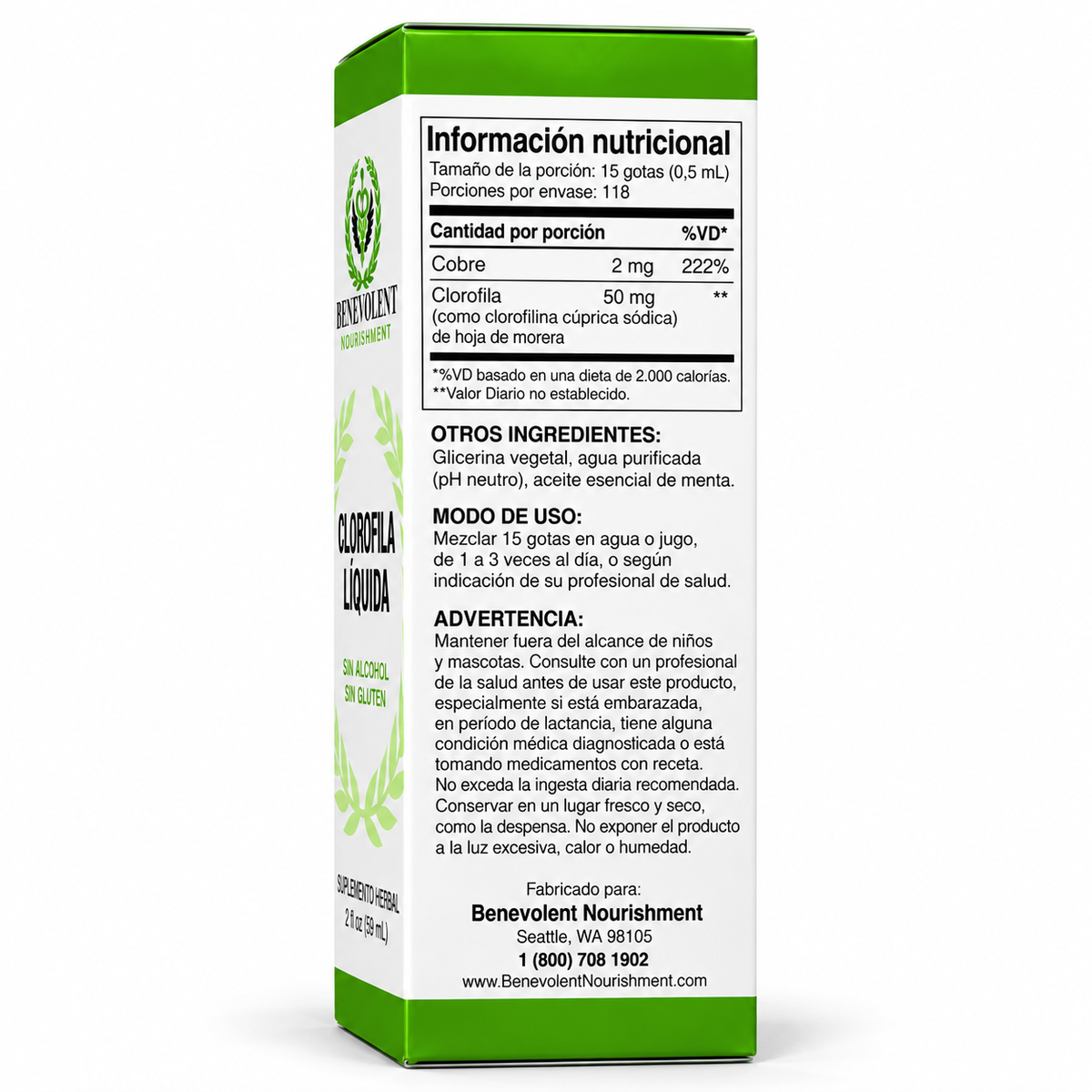 CLOROFILA BENEVOLENT® | SIÉNTETE FRESCA, LIVIANA Y SEGURA