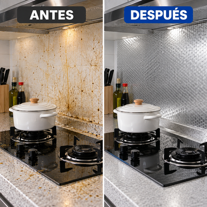 CleanPro™ Papel Adhesivo de Aluminio 200x60 cm | Adiós grasa y manchas