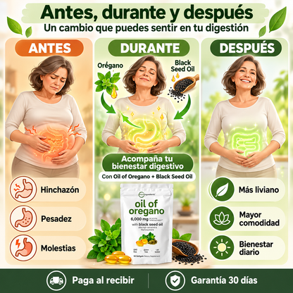 Aceite De Orégano 60 capsulas | Apoya tu digestión y siéntete mejor